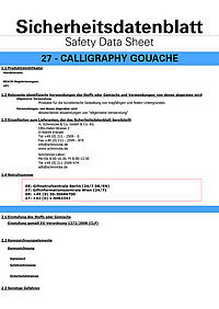 Calligraphy Gouache - Sicherheitsdatenblätter