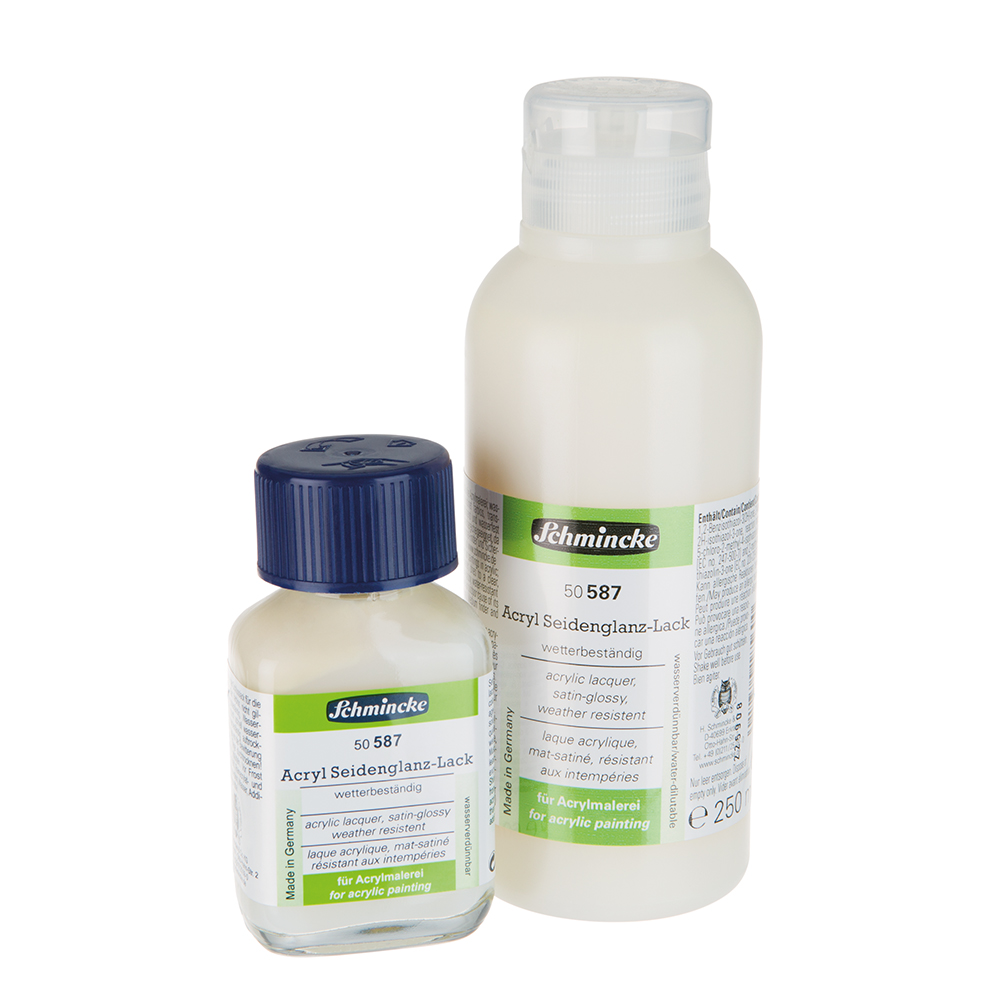 acrylic lacquer, satin-glossy
